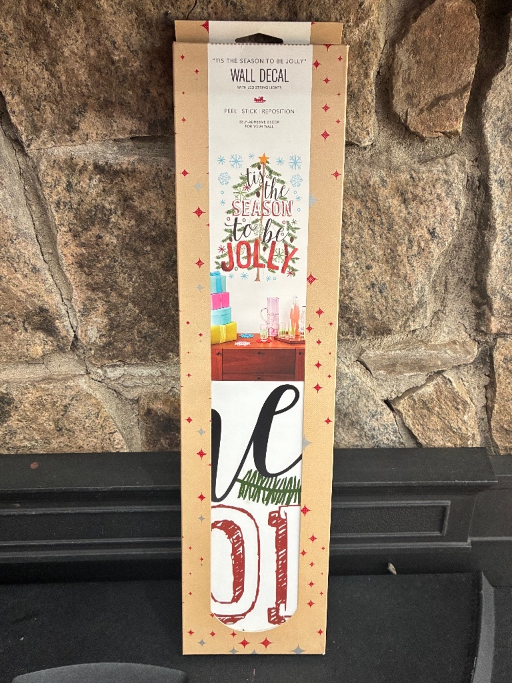 Holiday Lane "Tis The Season To Be Jolly" Peel & Stick Self-Adhesive Wall Decal